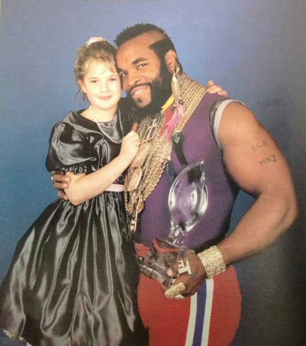 Drew Barrymore and Mr T