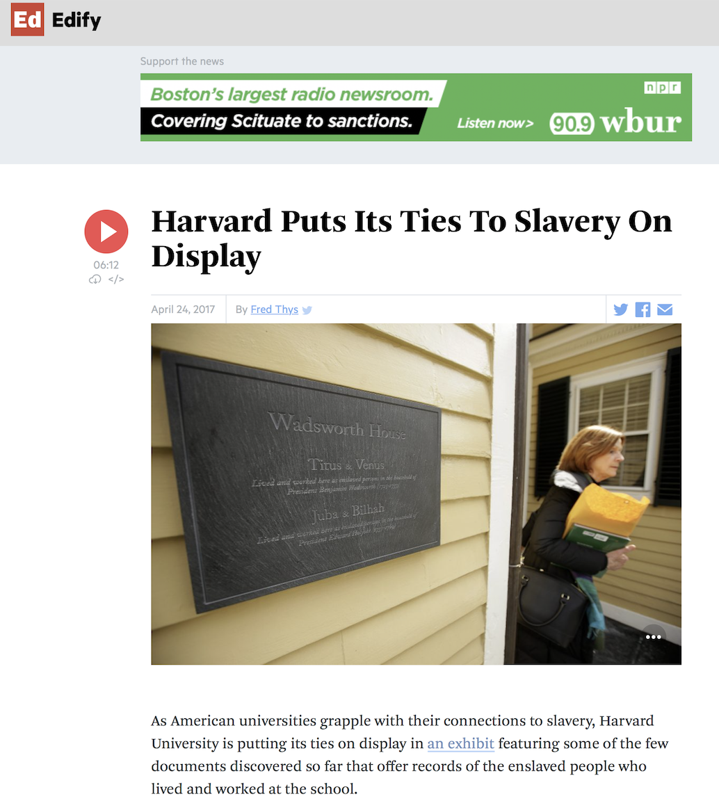 ハーバード奴隷制度